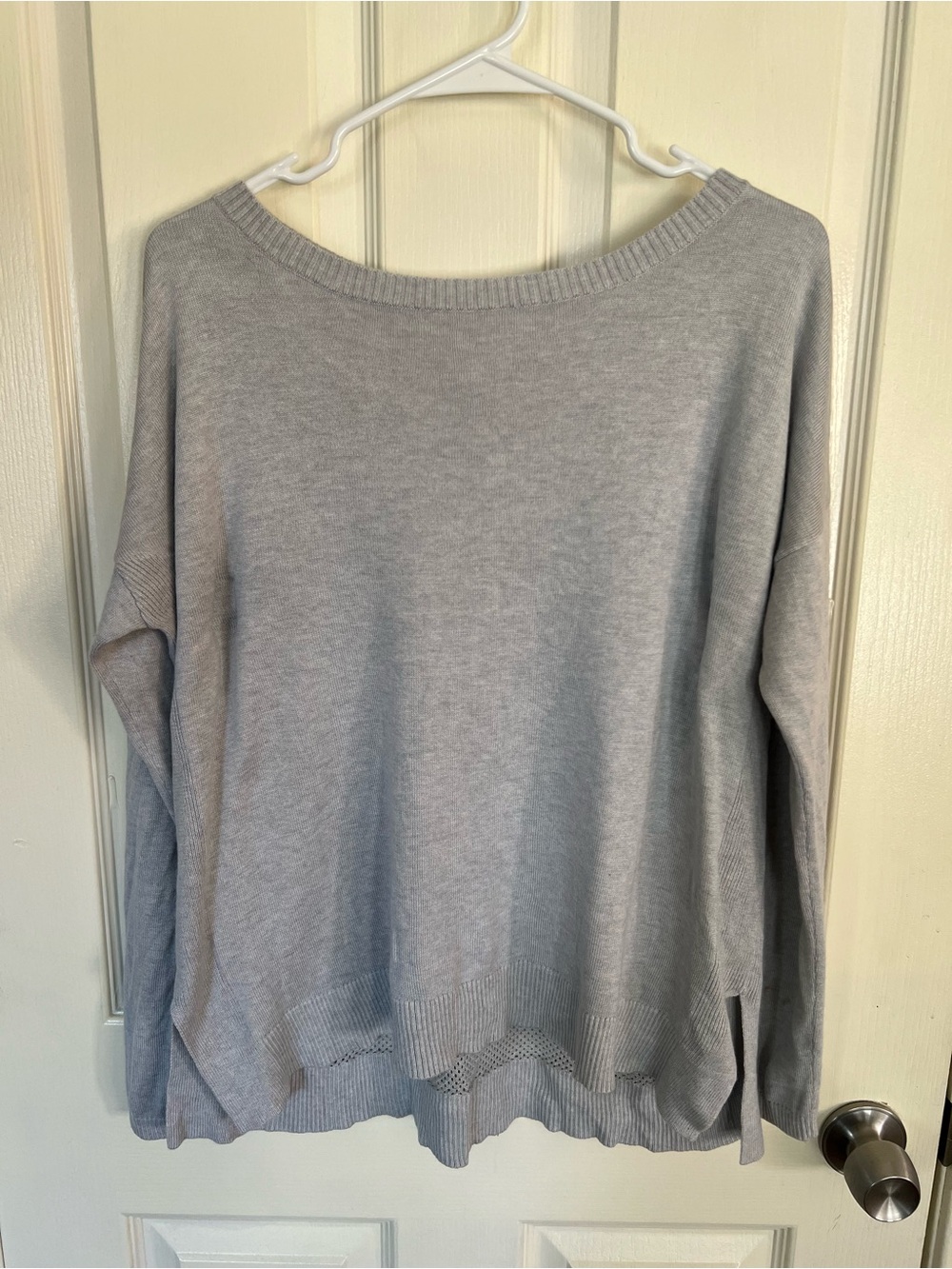 Lululemon Gray Cashmere Blend Boat Neck Knit Sweater Size 8